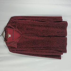 Notations Velvet Cheetah Print Top